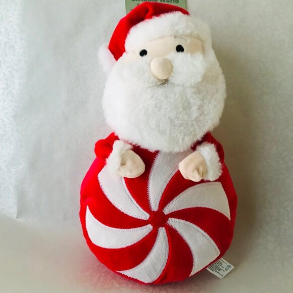 Giftable World 13" Jumbo Peppermint Nick w Squeaky Santa Claus Christmas - Picture 4 of 7